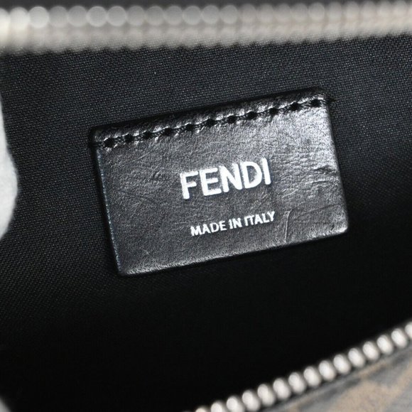 Auth FENDI Logo Zucca Diagonal Belt Shoulder Bag PVC Leather Brown - Picture 7 of 16